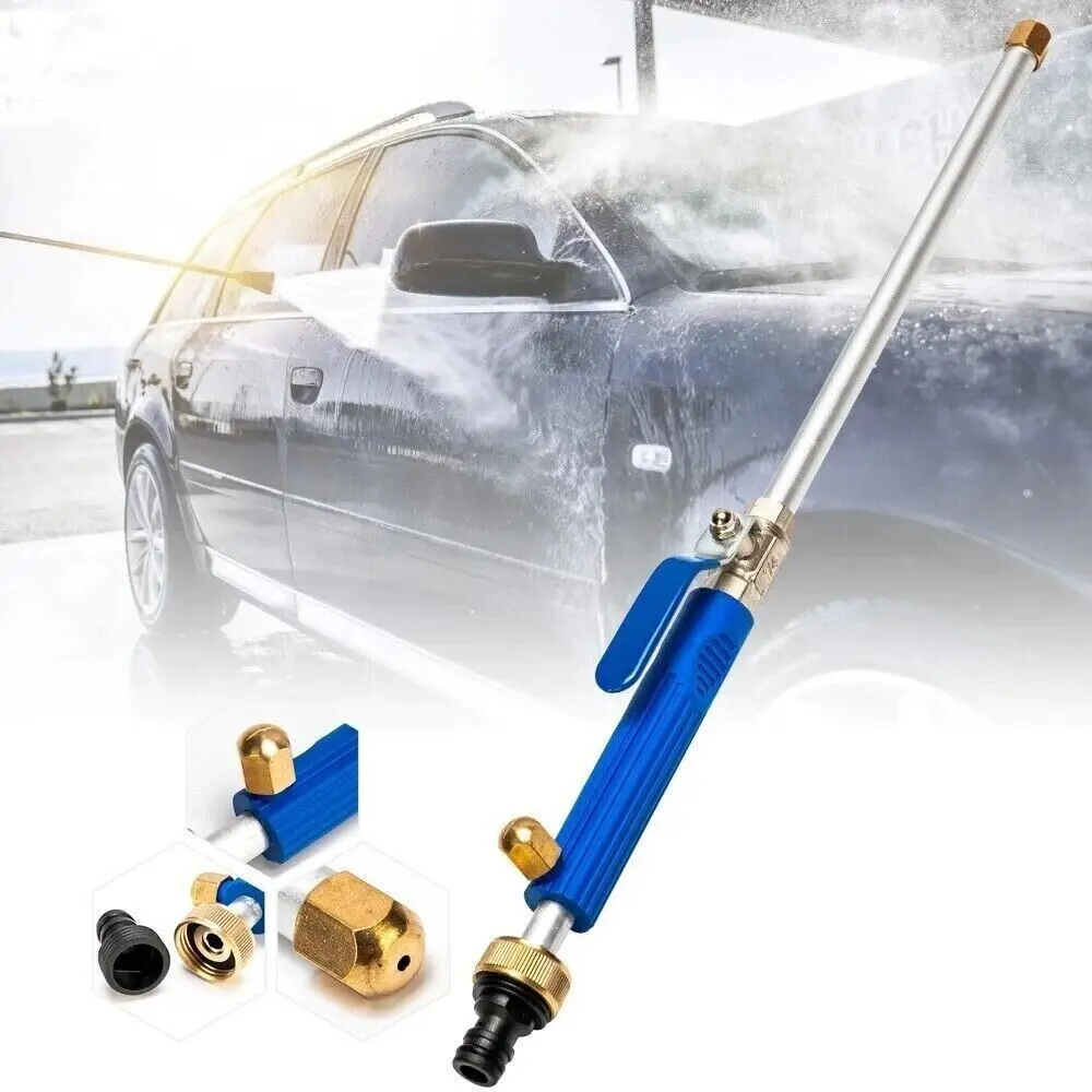 High Pressure Power Washer Spray Gun, 2 Brass Nozzles (Jet/Fan), Fits 3/4" Garden Hose, for Car Washing/Watering/Cleaning, 1 Piece view 4