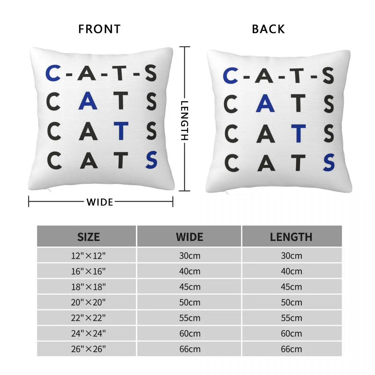 C-A-T-S Chant Kentucky Square Pillowcase Polyester Linen Velvet Creative Decorative Throw Pillow Case Car Cushion Cover 45x45