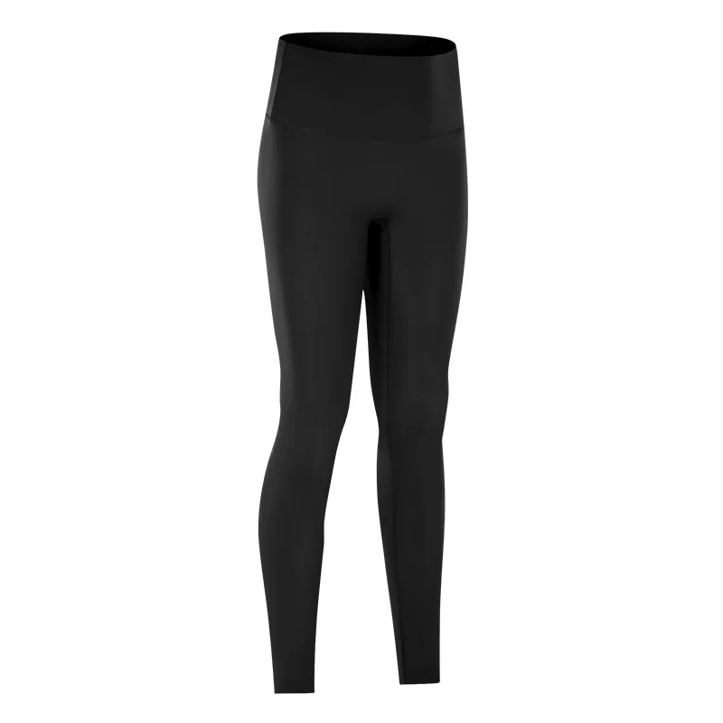 

New No Embarrassing Line Skin Friendly Nude Yoga Pants High Waist Elastic Sports Nine-Point Pants for Women