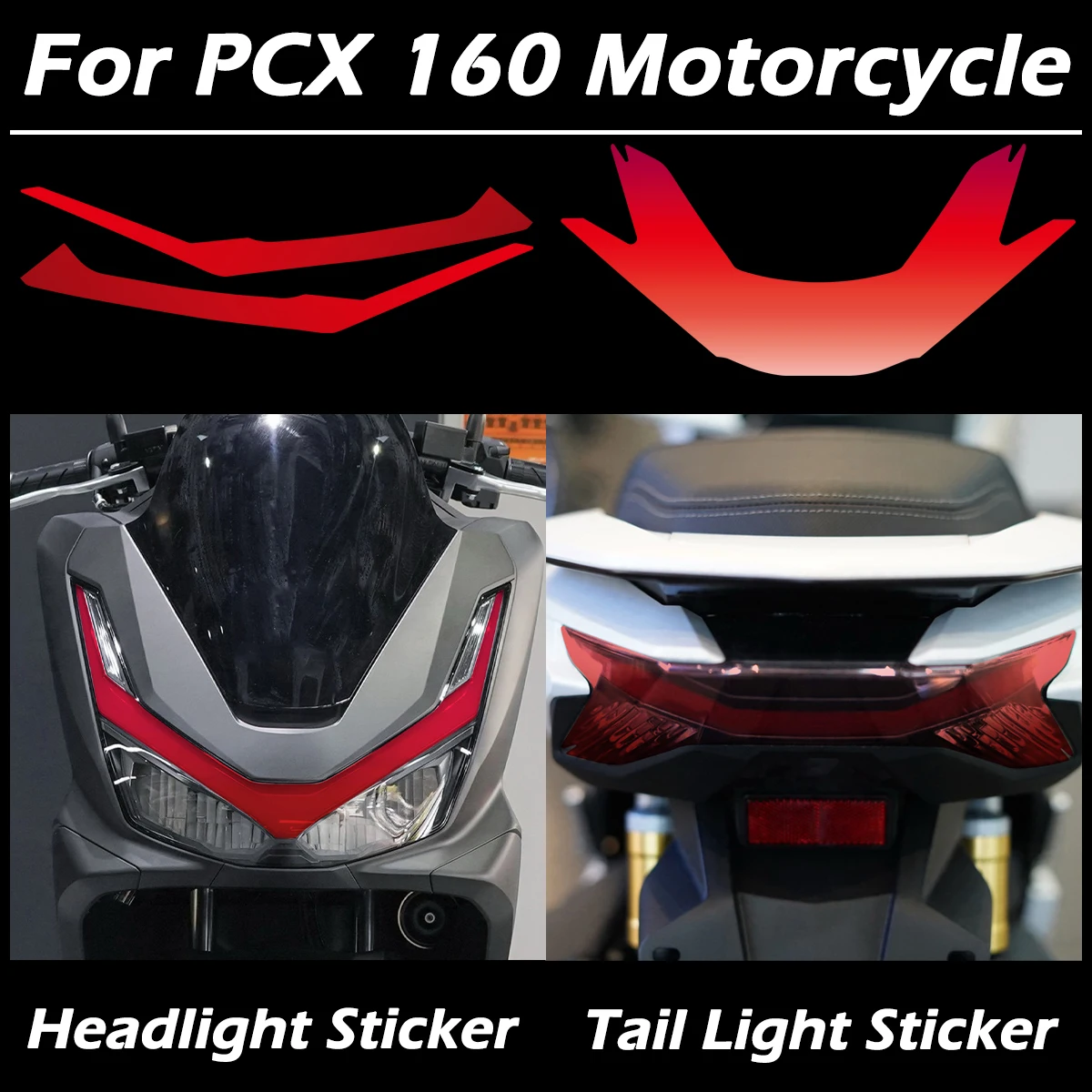 

Для PCX 160 PCX 160 мотоцикл прозрачные наклейки на задние фонари мото скутер защита фар тонировочная пленка наклейки набор аксессуаров