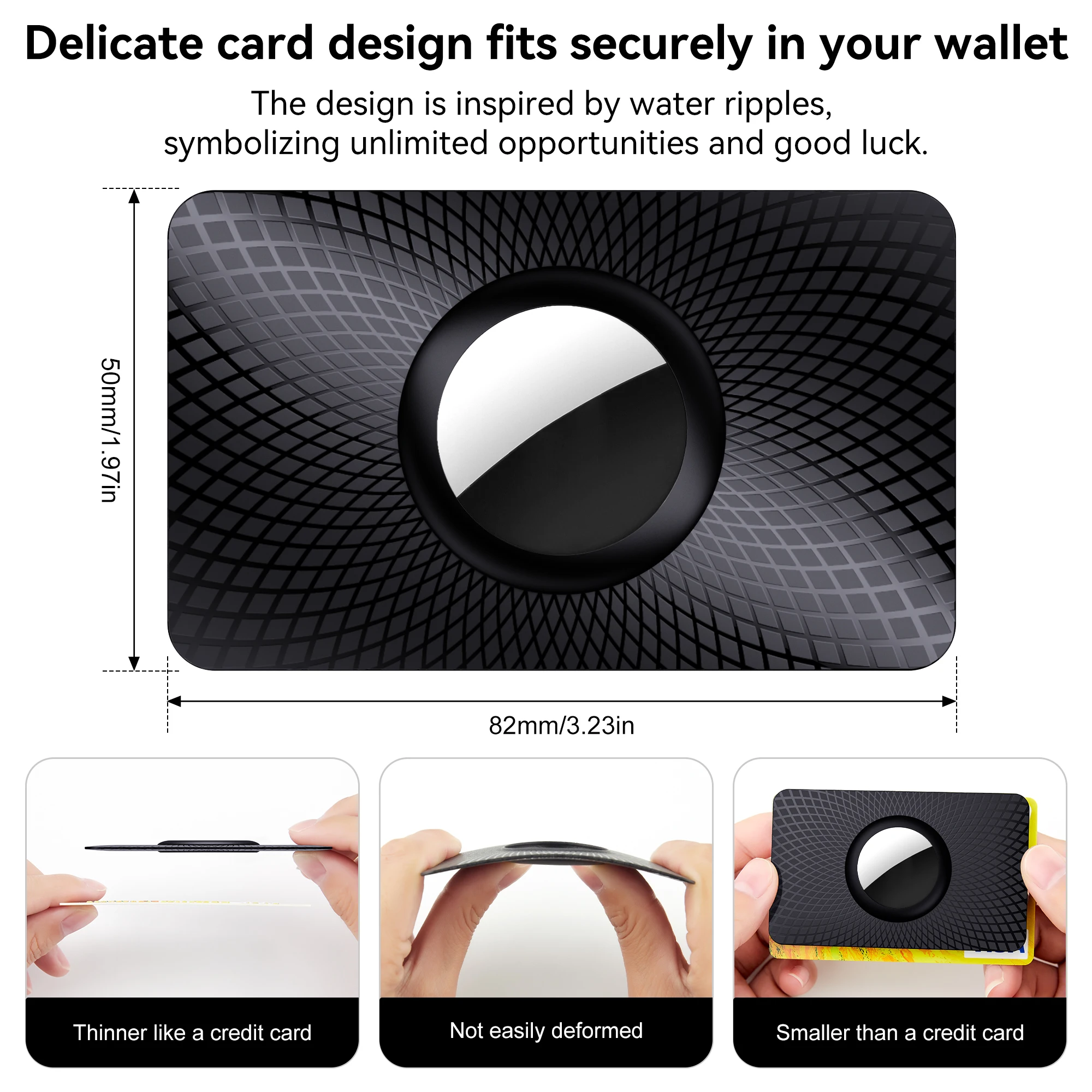 2Pack For Apple Airtag Wallet Case Thin Card Size Case for Air tag Holder Purse Wallet GPS Tracker Airtag Holder Locator Holders