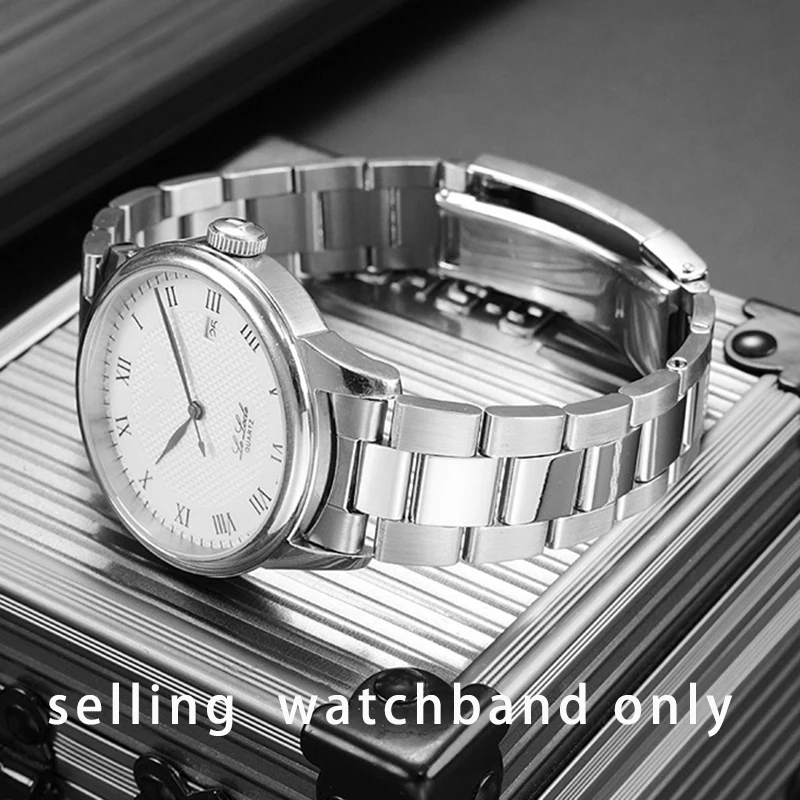 For Seiko Watchband No. 5 Diving Sxns80 Snxs79 Snxs79k Snxs77 Snxs73 Series Folding Buckle 19mm Curved End Stainless Steel Strap