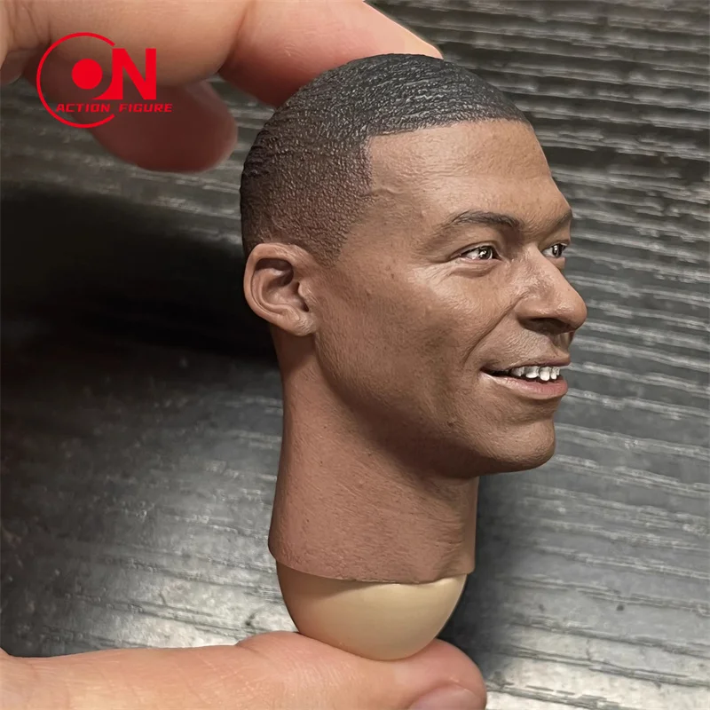 Sculpture de tête Mbappe étoile de Football, échelle 1/6, modèle de sculpture de tête masculine en PVC adapté aux poupées de corps de soldat masculin de 12 pouces