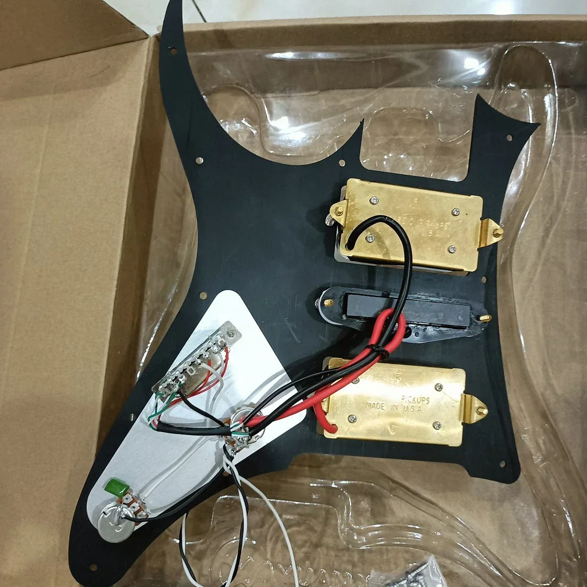 HSH Upgrade Prewired Guitar Pickguard Loaded White Humbucker Alnico V Pickups Set Multifunction Switch Welding Harness