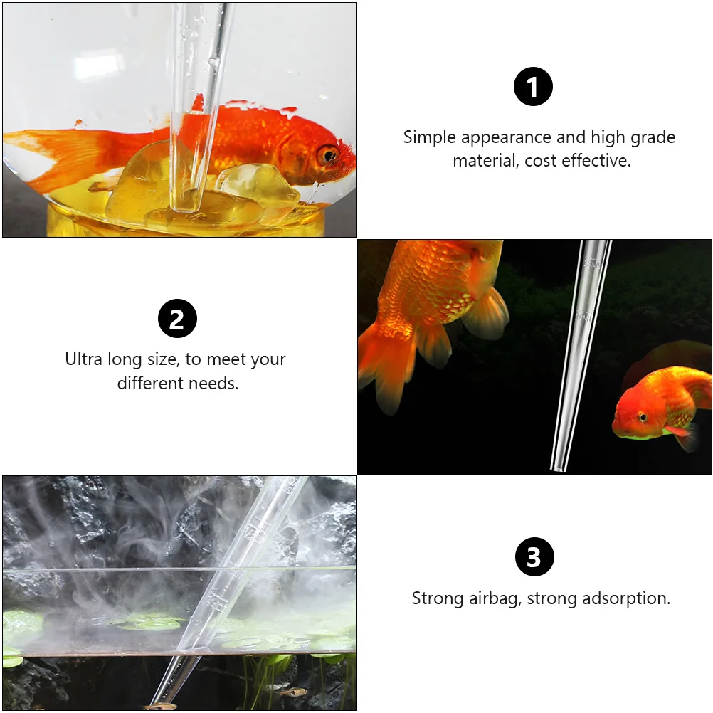 

2Pcs Fish Tank Siphon Strong Airbag Ultra Long Size with Scale for Easy Cleaning Aquarium Water Changer Dust Remover Cleaning