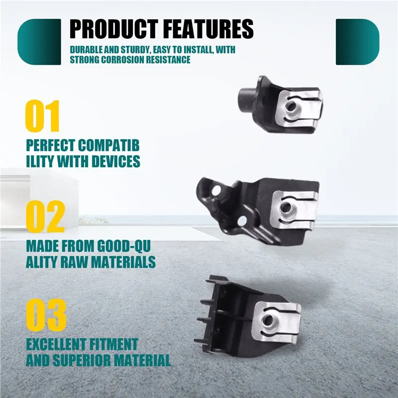 For Golf 8 2021-2024 Accessory Parts Front Bumper Headlight Headlamp Bracket Repair Kit 5H0998225 1-X59A