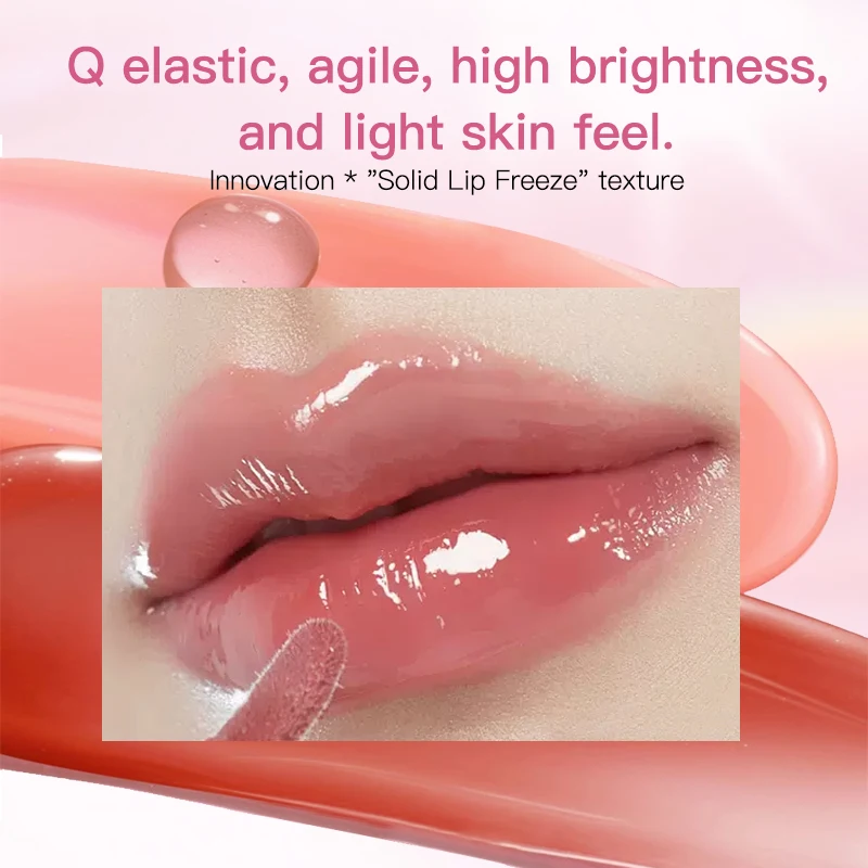 Life Girls 6 สี Mirror Water Lip Jelly Moisturizing สีติดทนนาน Lip Glaze แต่งหน้าลิปกลอส