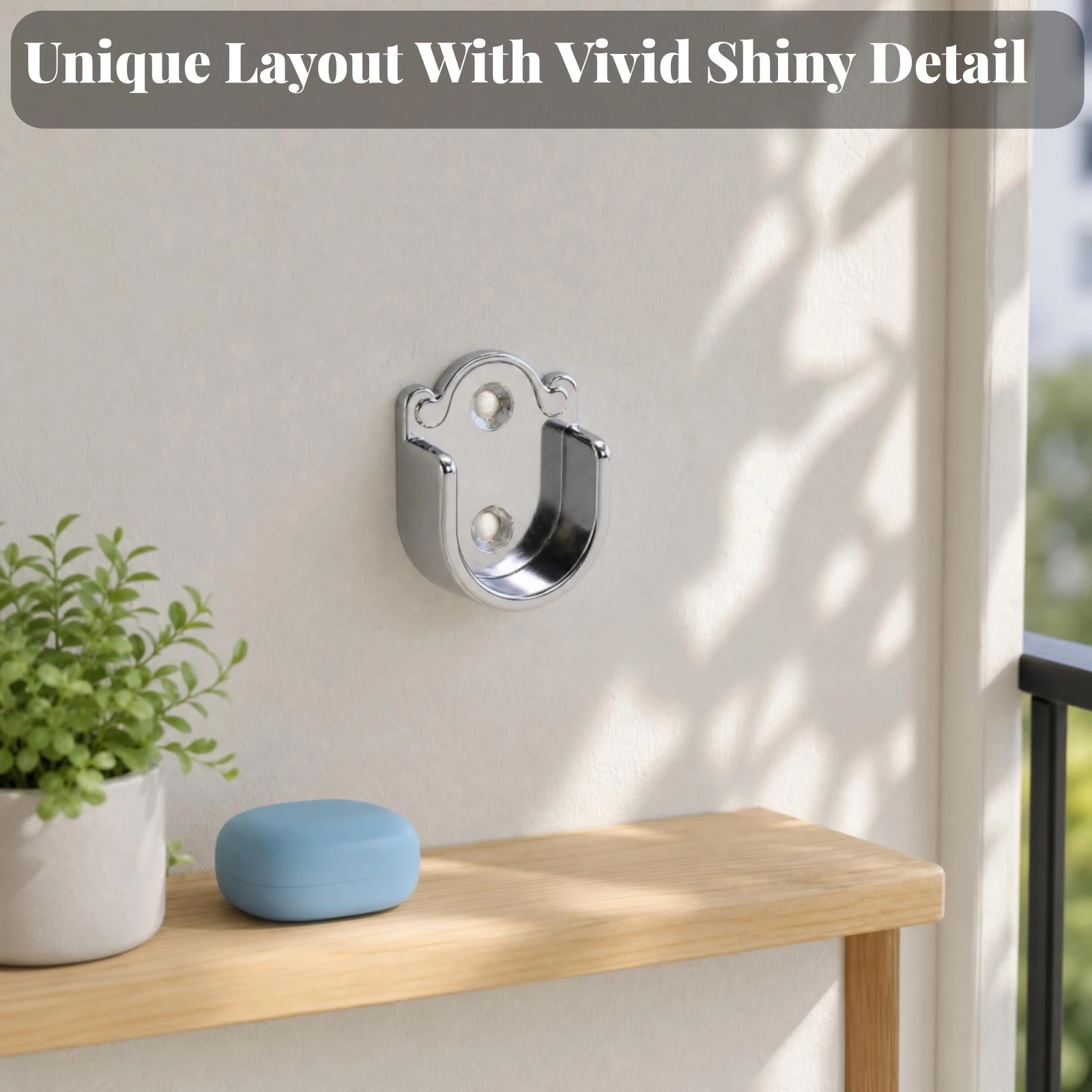 Open Flange Seat Zinc Alloy Flange Silver-Toned Silver U-Shaped Clip Bracket Decorative