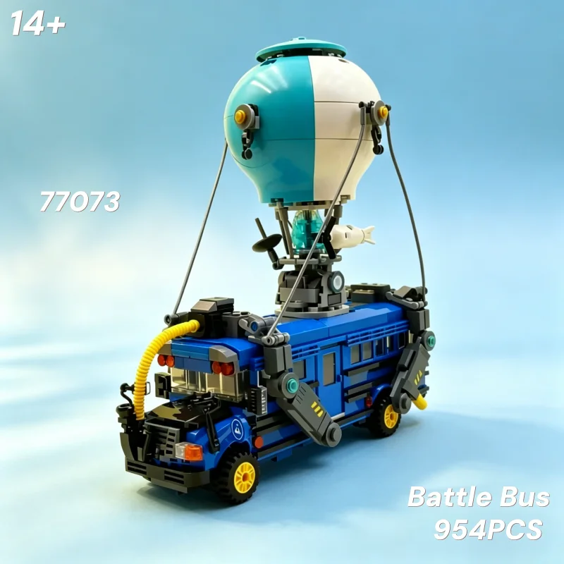 

In Stock 954Pcs Battle Bus Building Blocks 77073 DIY Assembly Desktop Ornament Model Toys For Adults Festival Birthday Gifts