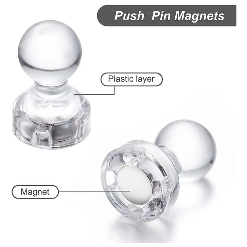 66PCS Magnetic Push Pin Magnet, Push Pin Magnet, Fridge Magnet Magnetic Thumb Tacks For Kitchen, Refrigerator, Office