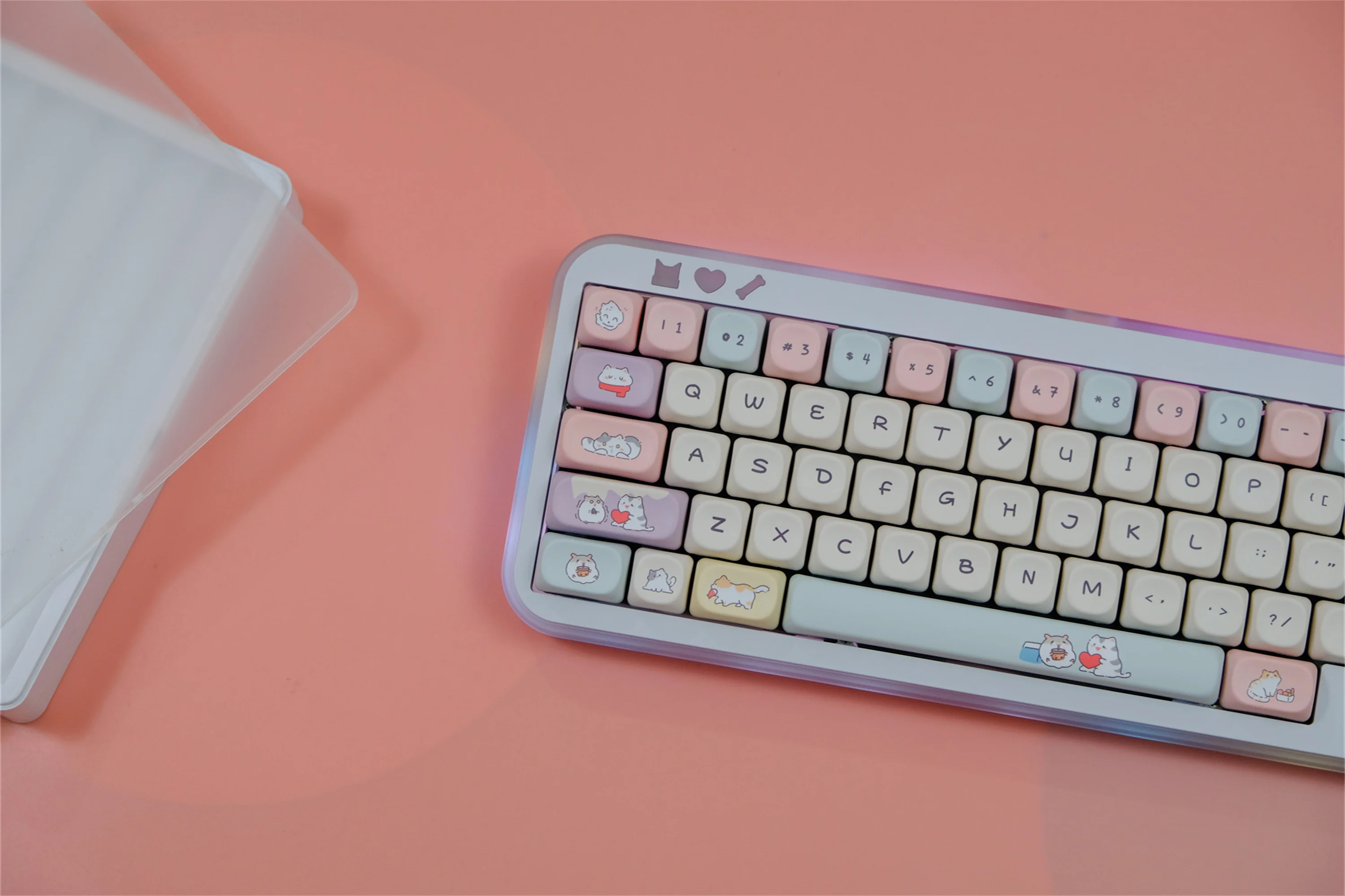 Cat Hide Seek Keycaps 126 Keys PBT Material MOA Profile DYE-SUB Personalized For CHERRY MX Switch Mechanical Keyboard Keycaps