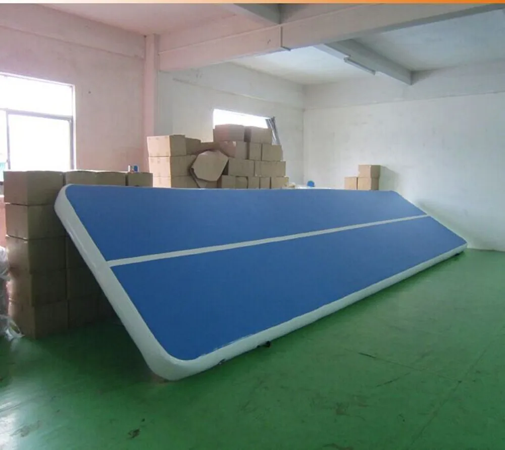 HIBADOU Opblaasbare Lucht Gymnastiek Mat Trainingsmatten 8x2x0.2m Opblaasbare Mat Gymnastiek Air Track Met een Pomp