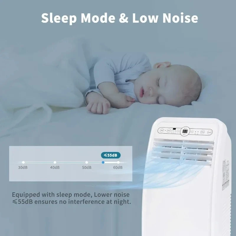 Uhome New Portable Air Conditioner Compact Air Conditioning Unit with Cooling Dehumidifier Fan