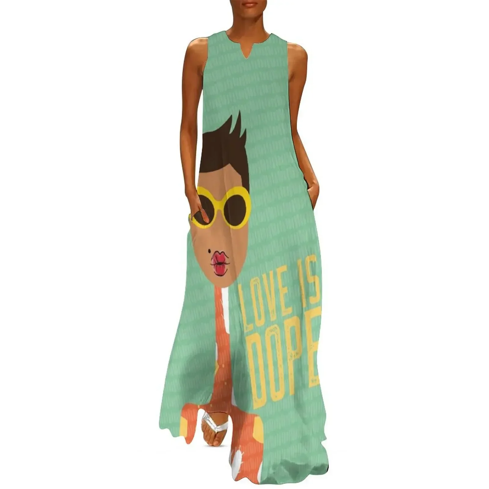 

Love is Dope Long Dress Women long dress Aesthetic clothing prom dresses dresses summer Dress