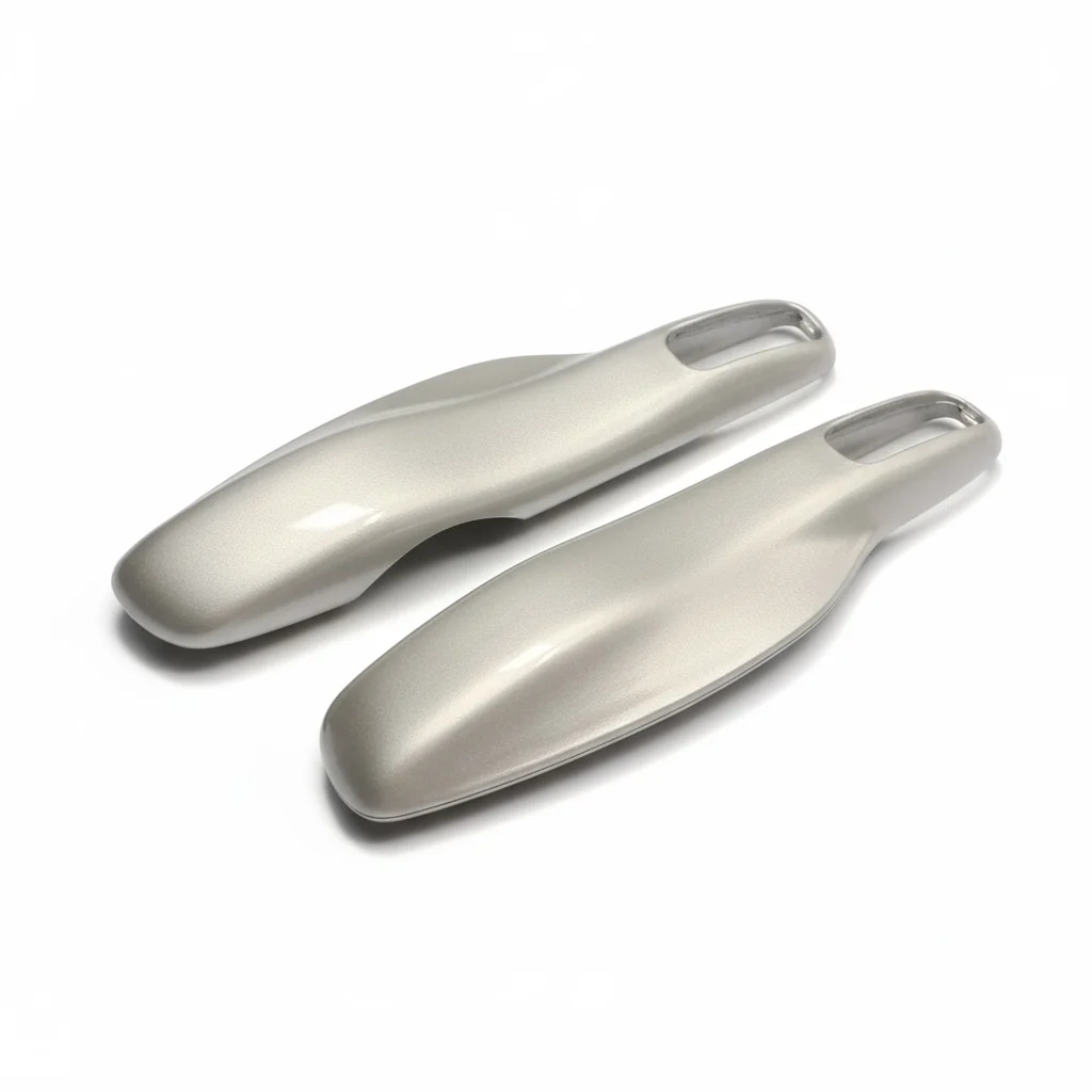 

2PCS Gloss Silver ABS Car Key Fob Cover Housing Shell Case Holder for Porsche Cayenne Panamera Macan Cayman