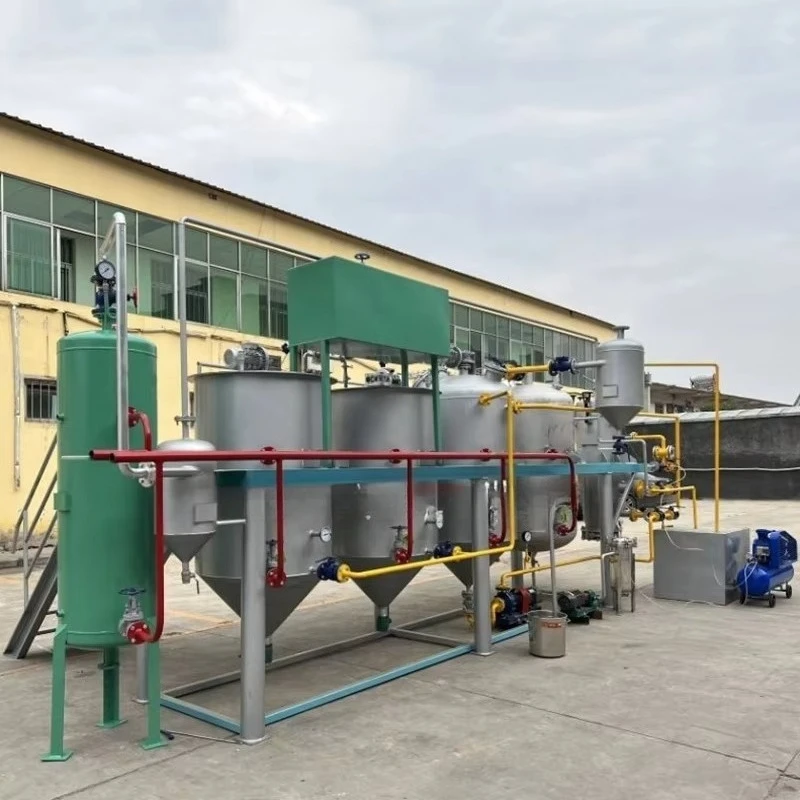 Small Automatic Soybean Oil Refinery Plant Equipment Oil Production Line for Soya Cooking Oil Making Machinecustomized