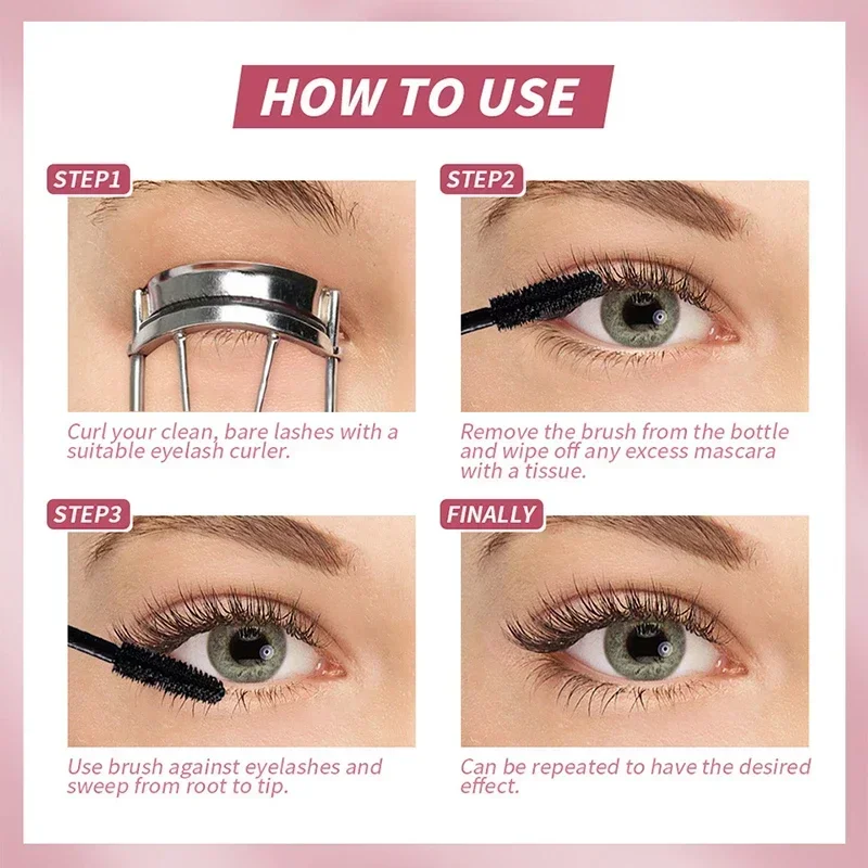 Mascara allongeant pour les cils, imperméable, longue durée, cils soyeux, extension de cils noirs, beauté des yeux, maquillage cosmétique coréen