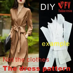 Skirt pattern women's clothing waist and thin lace-up dress clothing sewing pattern 1:1 physical pattern BLQ-621