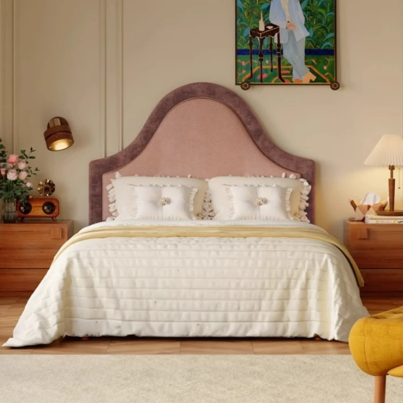 French Cloth Soft Beds Bedroom Velvet Girls Big Modern Storage King Double Bed Full Size Children Cama Matrimonial Furniture