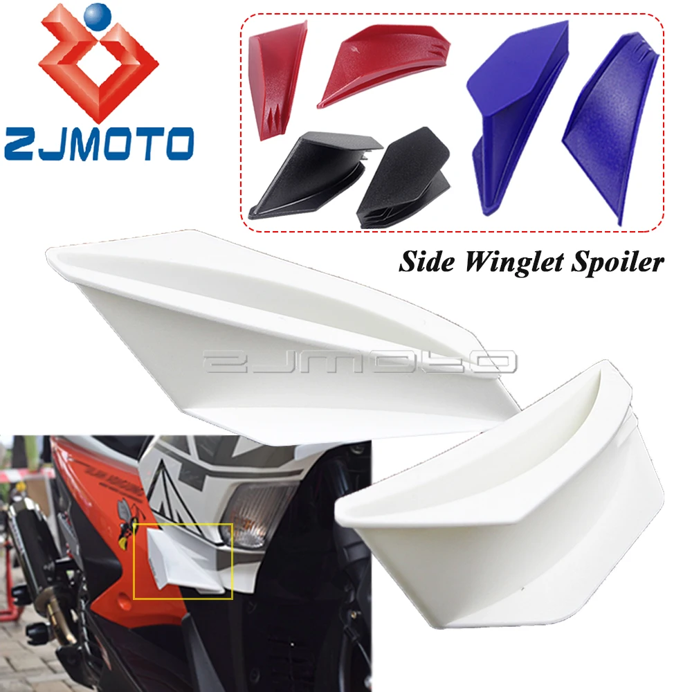 Motorcycle Aerodynamic Wing Kit Spoiler Scooter Side Winglets For Kawasaki Versy Z900 Z800 Honda Nmax Aerox 155 PCX Vario CBR