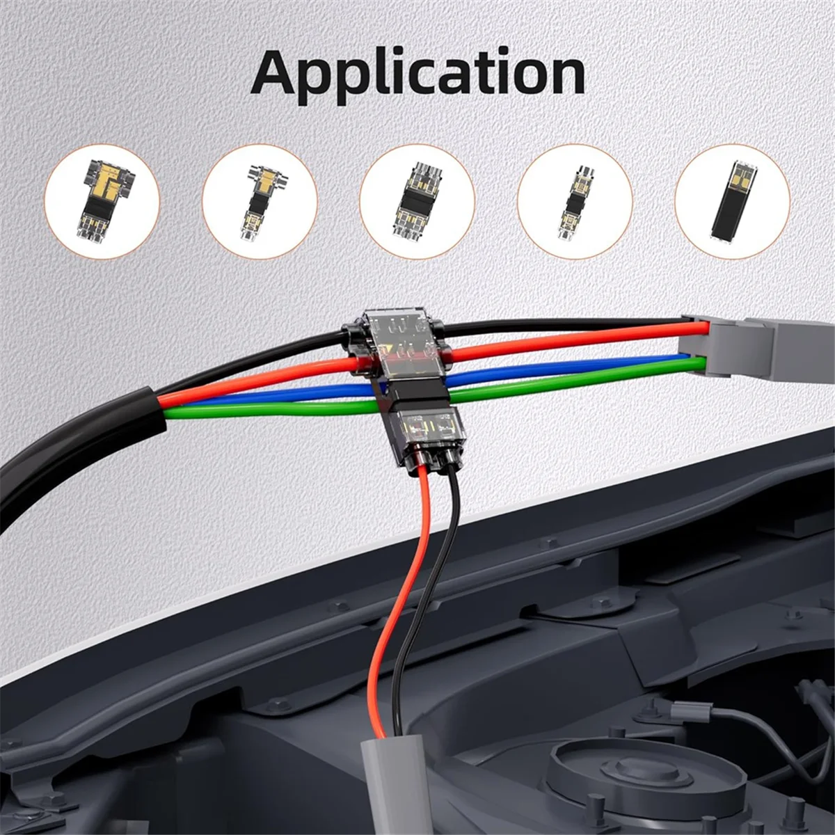 

ABNJ 44 шт. Комплект разъемов для проводов низкого напряжения, разъемы для проводов Tap and I, соединители для сращивания проводов 24-20AWG