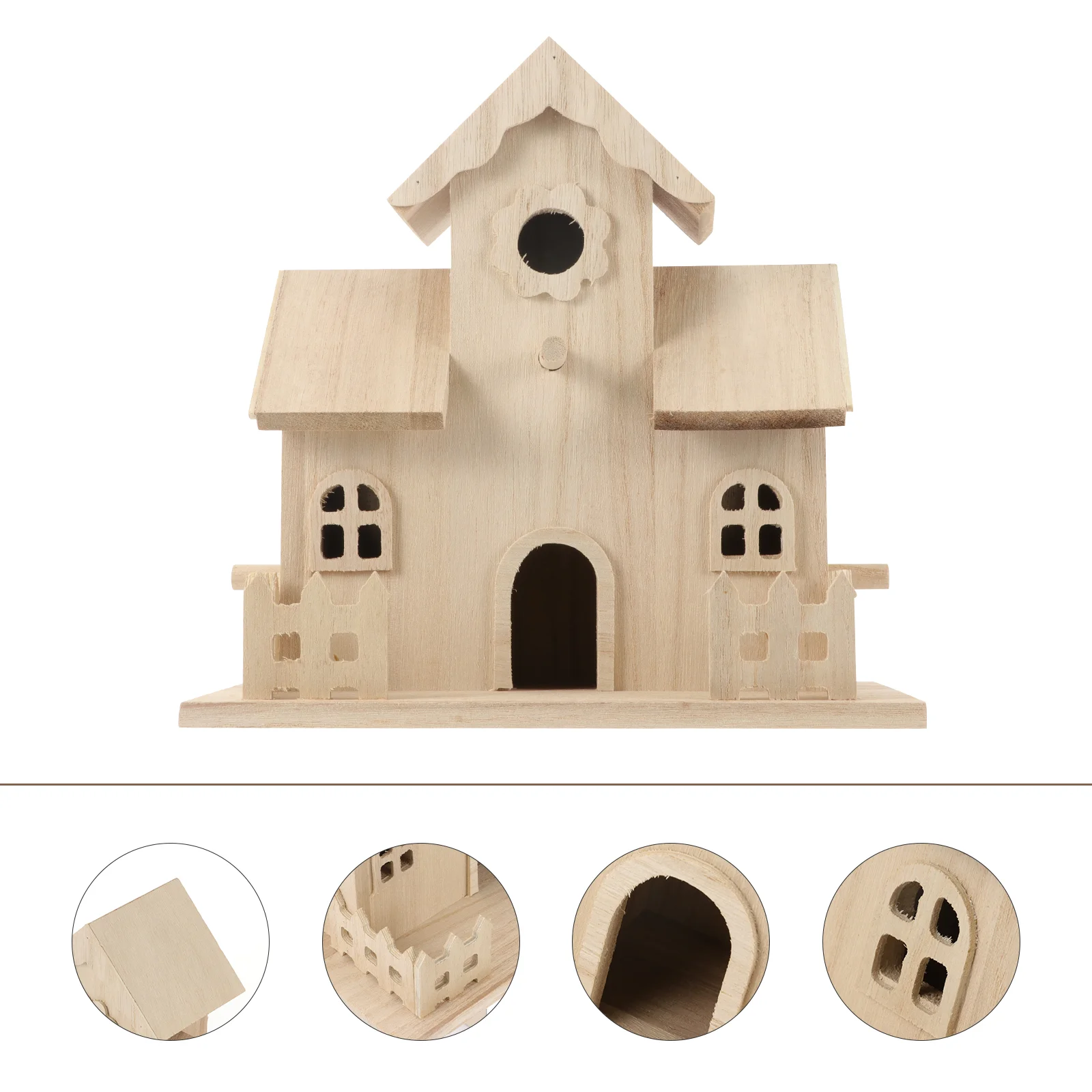 

Wooden Bird Nest Birdhouse for Office Simulation Decoration Crafts Handmade Houses