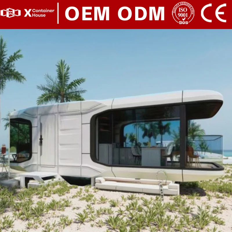 20FT_30FT_40FT Prefabricated Hotel Apple House Container Homes Space Capsule House Tiny House