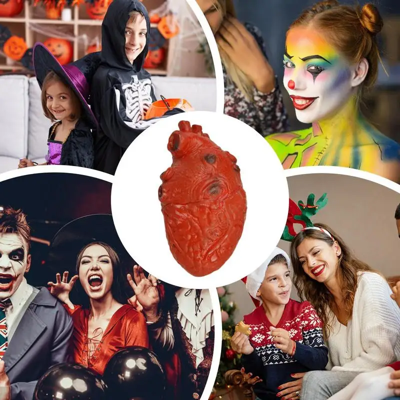 Bloederig Hart Kloppend Hart Spookachtige Halloween Rekwisieten Nep Hart Spookhuisdecoraties Rekwisieten Voor Spookhuisfeestdecoratie