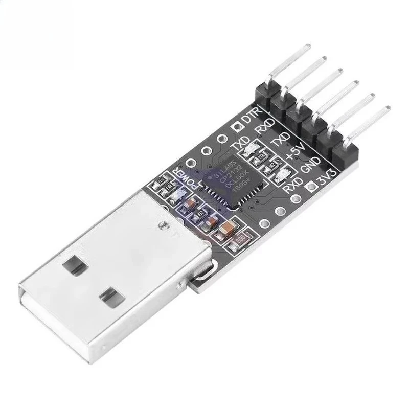 

Модуль USB 2.0 на TTL UART CP2102, 6-контактный последовательный преобразователь для STC, 5 шт.