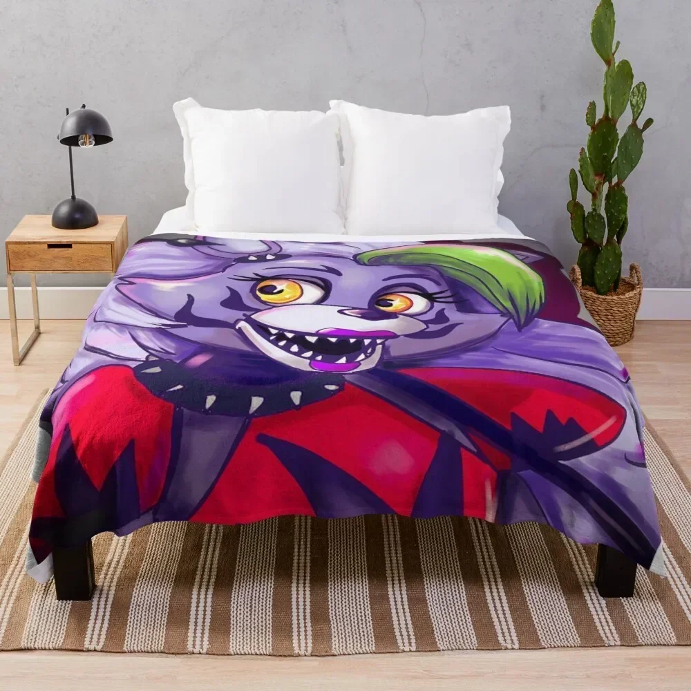 

Wolf Girl Throw Blanket Soft Home Decor Blanket for Couch Bedroom