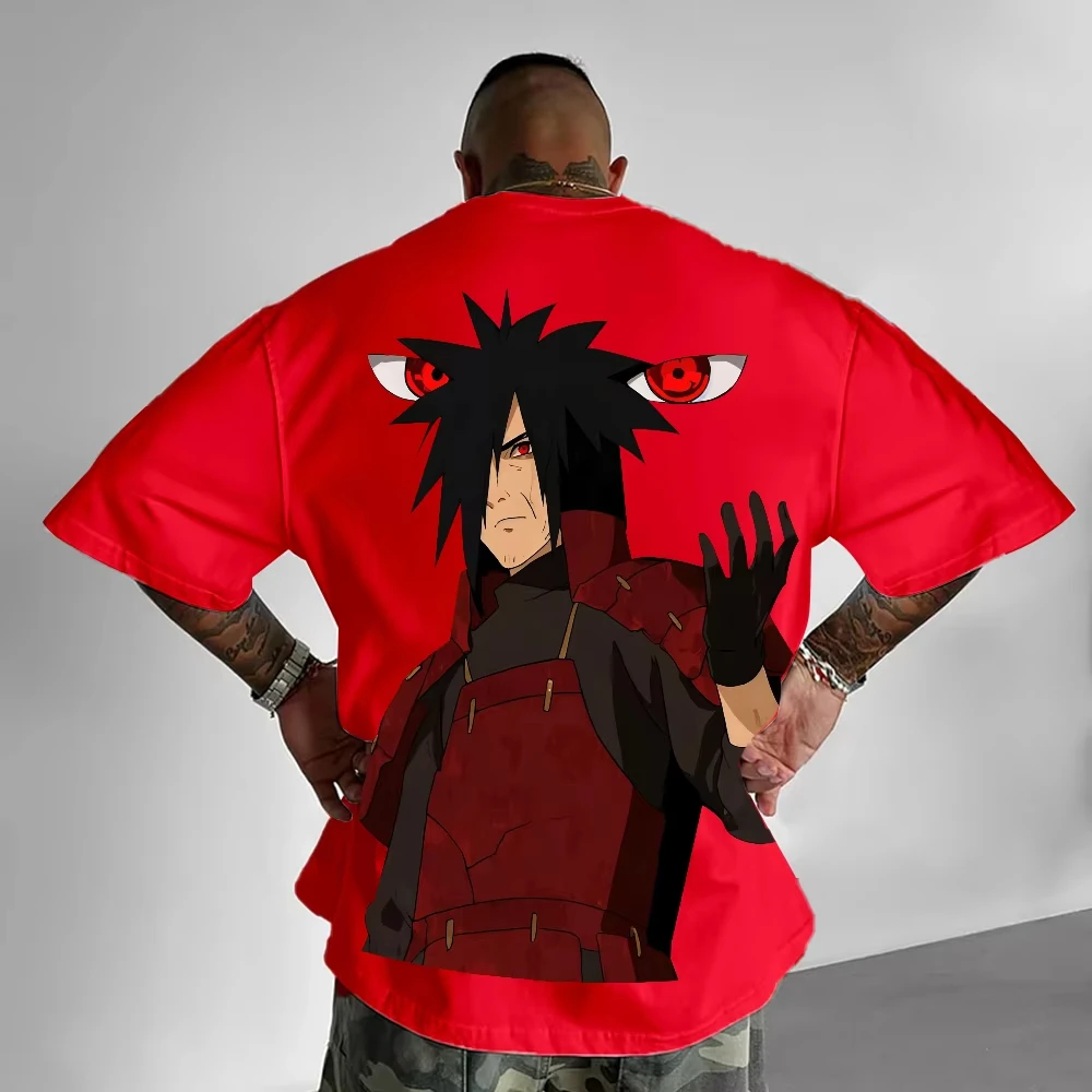 

Summer Y2K Clothes Men's T-Shirt Naruto Anime Print Harajuku Women's Oversized Short Sleeves Tee Casual Cotton Tops Streetwear