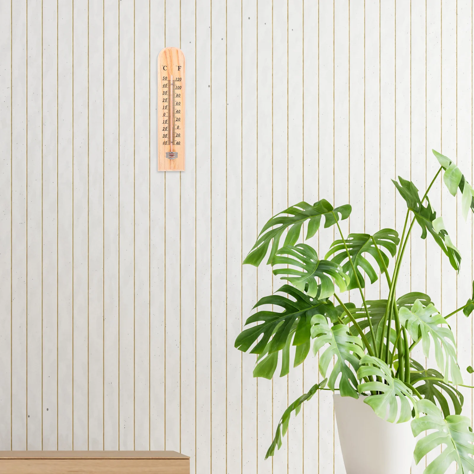 

2Pcs Wooden Thermometer Analog Accurate Temperature Indoor Outdoor for Garden Warehouse Livestock Farm