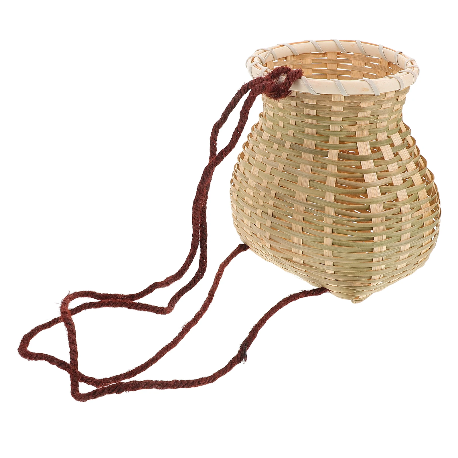 

Bamboo Weaving Children Back Basket Handmade Mini Woven Chinese Style Storage Dance Backpack Small Knapsack Lightweight Portable