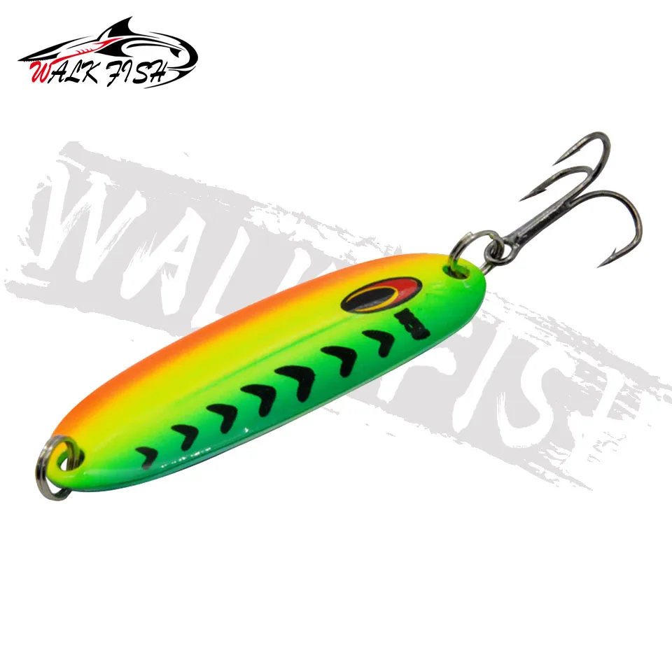 WALK FISH 7g Metal Jigging Spinner łyżka zanętowa twarde przynęty cekiny hałas błyskotka sztuczna przynęta zestaw haczyków Swimbait