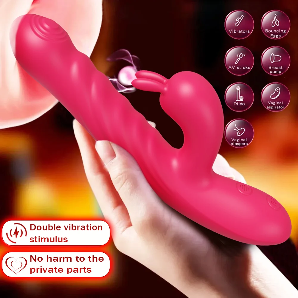 G Spot Rabbit Vibrator for Women Nipple Clit Stimulator Female Dildo Vaginal Massager Masturbation Sex Toys for Adult Couple