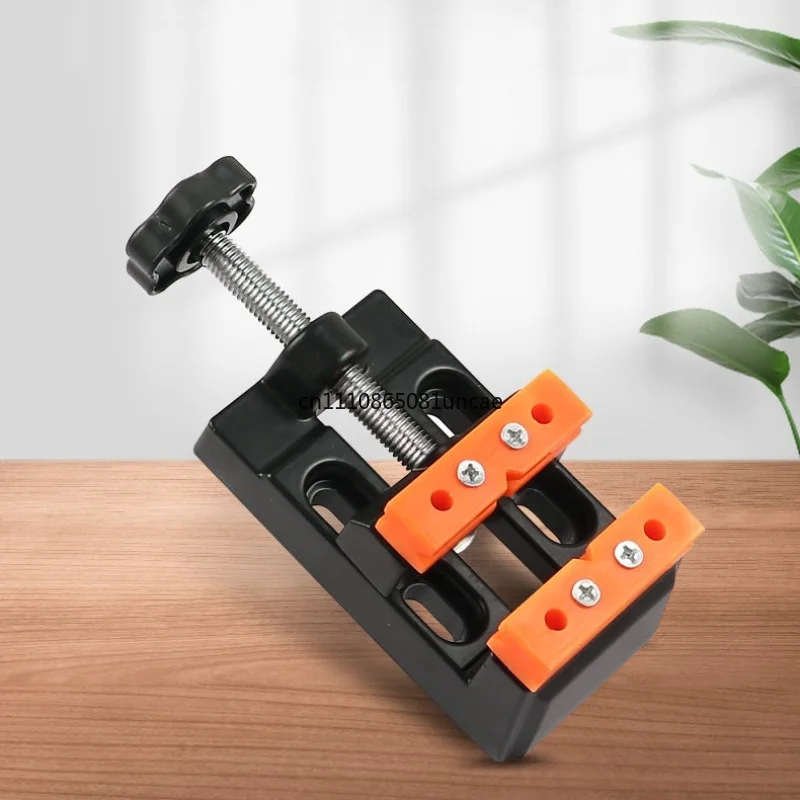 For Mini Bench Vise Aluminum Alloy Table Clamp Fixed Vice DIY Jewelry Walnut Antique Craft Work Holding Tool