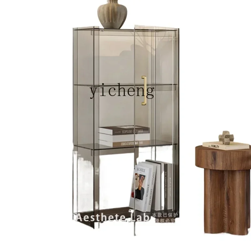 

dust-proof bookshelf with door acrylic storage floor-to-ceiling household bedroom living room simple storage rack