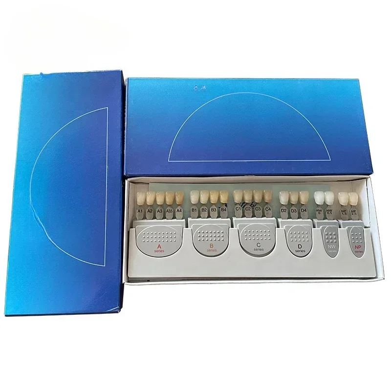 LJJ1 Kuraray Noritake 20 لونًا دليل تظليل الأسنان دليل تظليل الأسنان لتبييض الأسنان