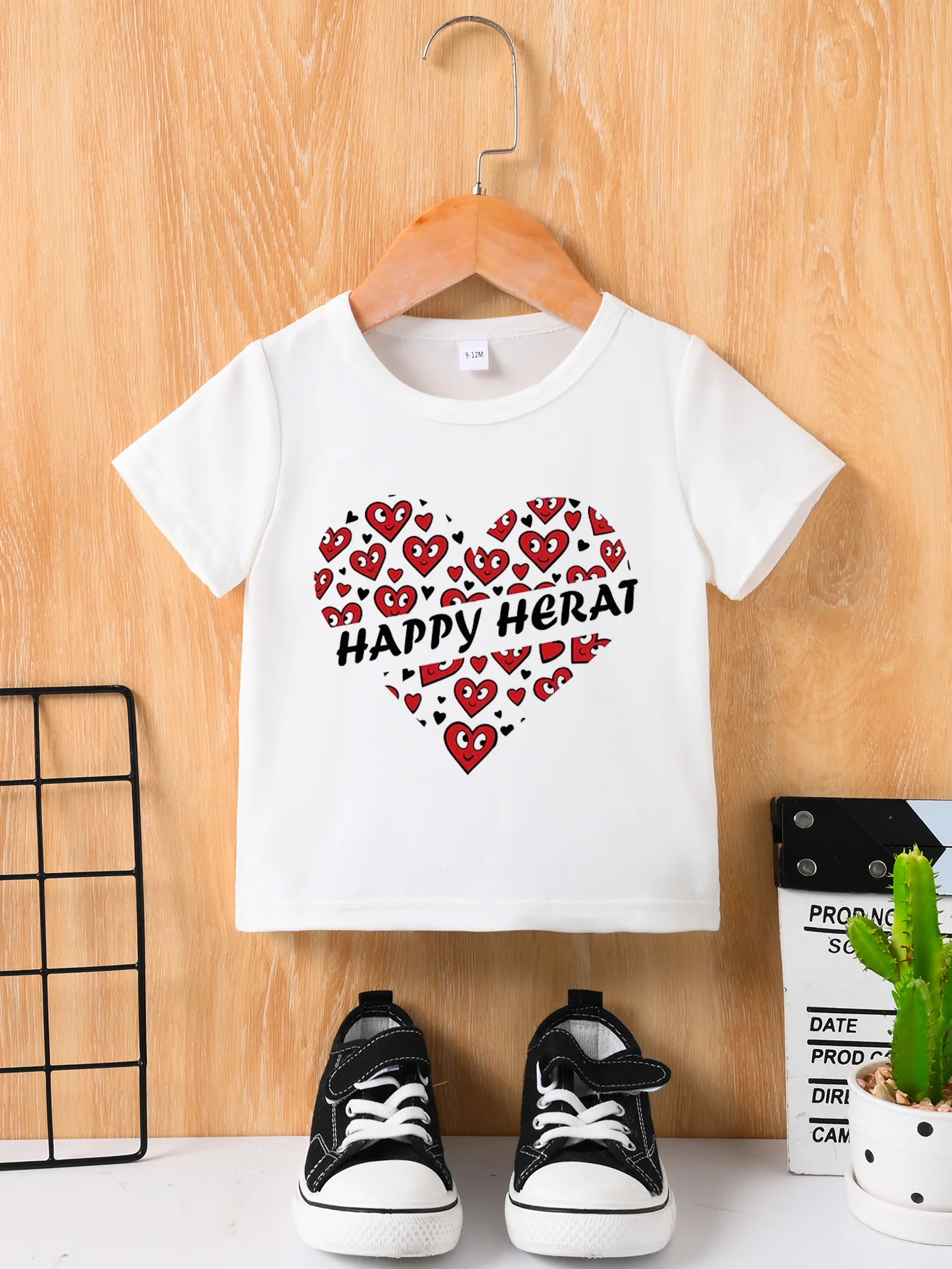 بلوفر علوي أبيض برقبة مستديرة ، تي شيرت أطفال ذكور وإناث ، كم قصير ، جديد ، صيفي #1