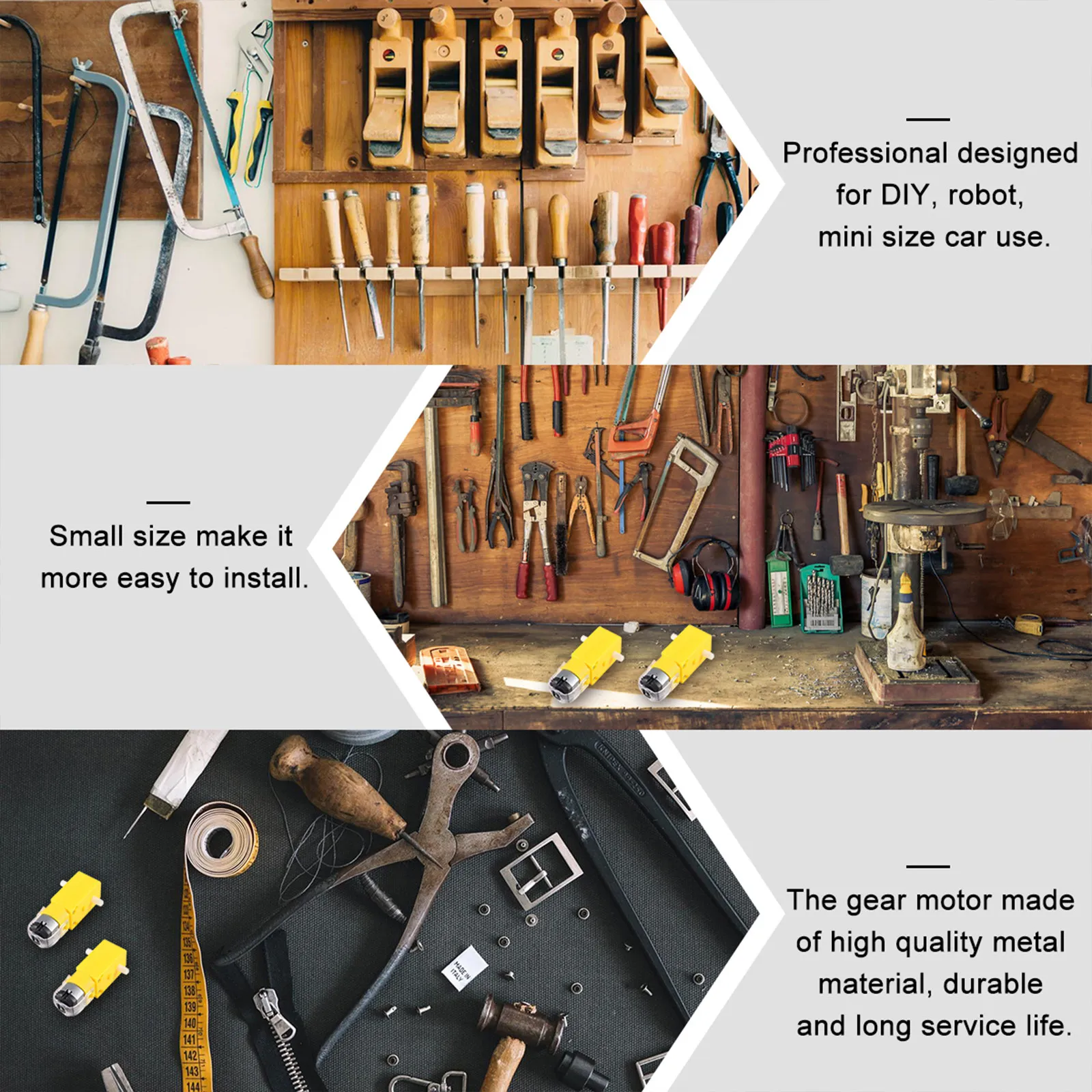 

5 шт. 12В мотор-редукторы в пластиковом корпусе с длительным сроком службы для роботов, автомобилей, автоматизации, приборов и оборудования