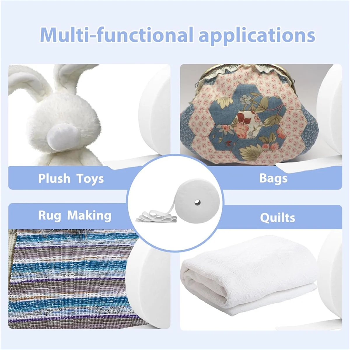 

A83Z Batting Strips for Rugs 2 1/4 Inch 165 Yards for ,Needle Punched with Fabric Makers for Rugs