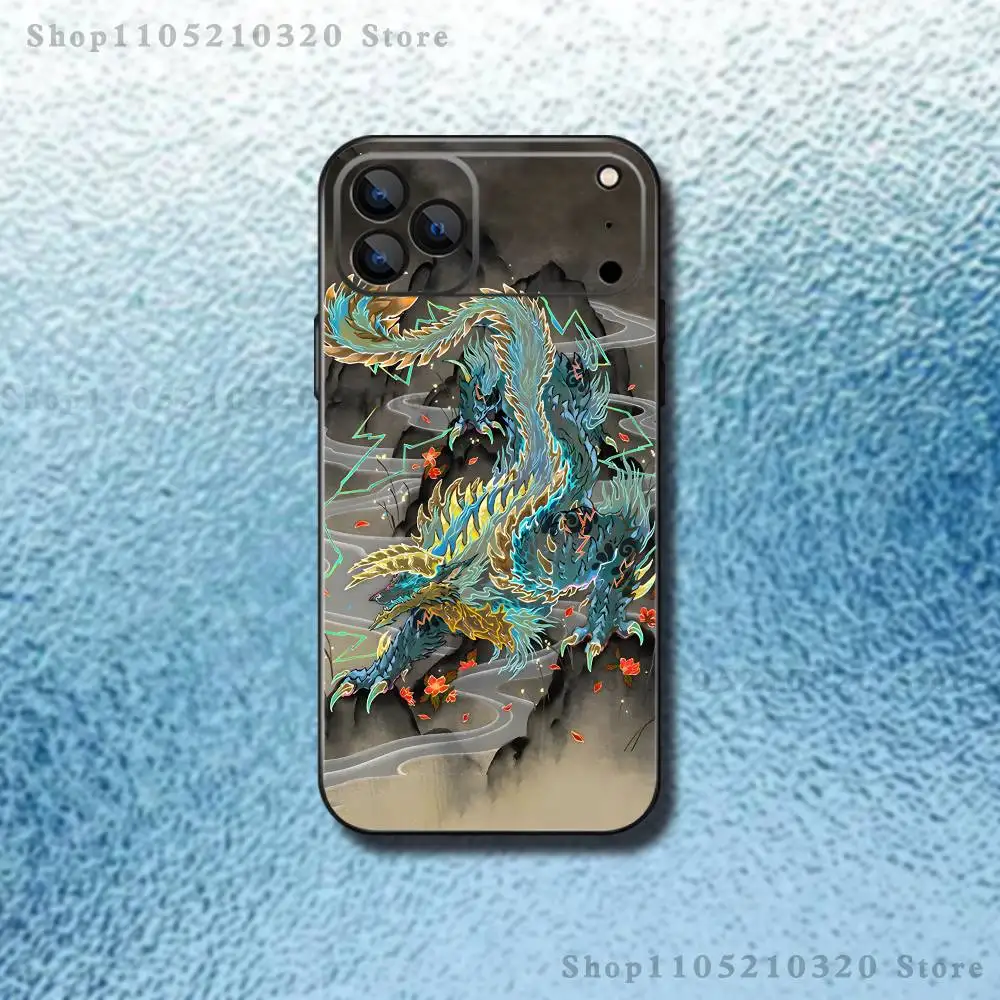 حافظة هاتف Monster Z-Zinogre Hunter لهاتف iPhone 17,16,15,14,13,12,11,Pro,Max,Plus,E,SE4,Air,Mini Black Soft Funda #2