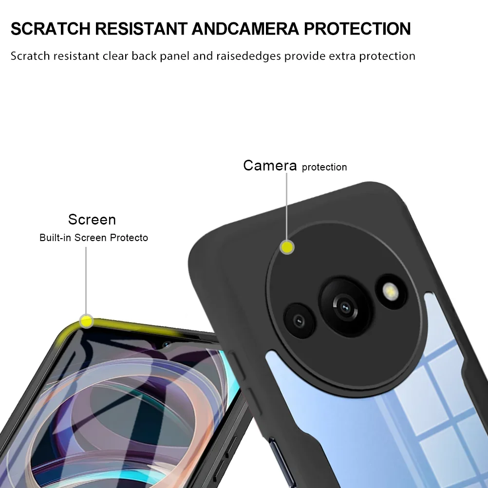 360° Full Body Case for Xiaomi Redmi A3 Screen Protection Film Luxury Silicone Protection Hard Phone Cover Redmi A3 image 5
