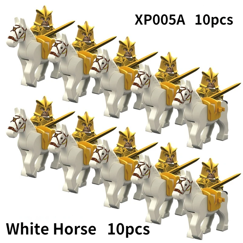 KT1046 SET 10pcs/Koruit Medieval Knights Rohan Uruk-hai Elves Gondor Warrior Dwarf Building Block Toys image 3