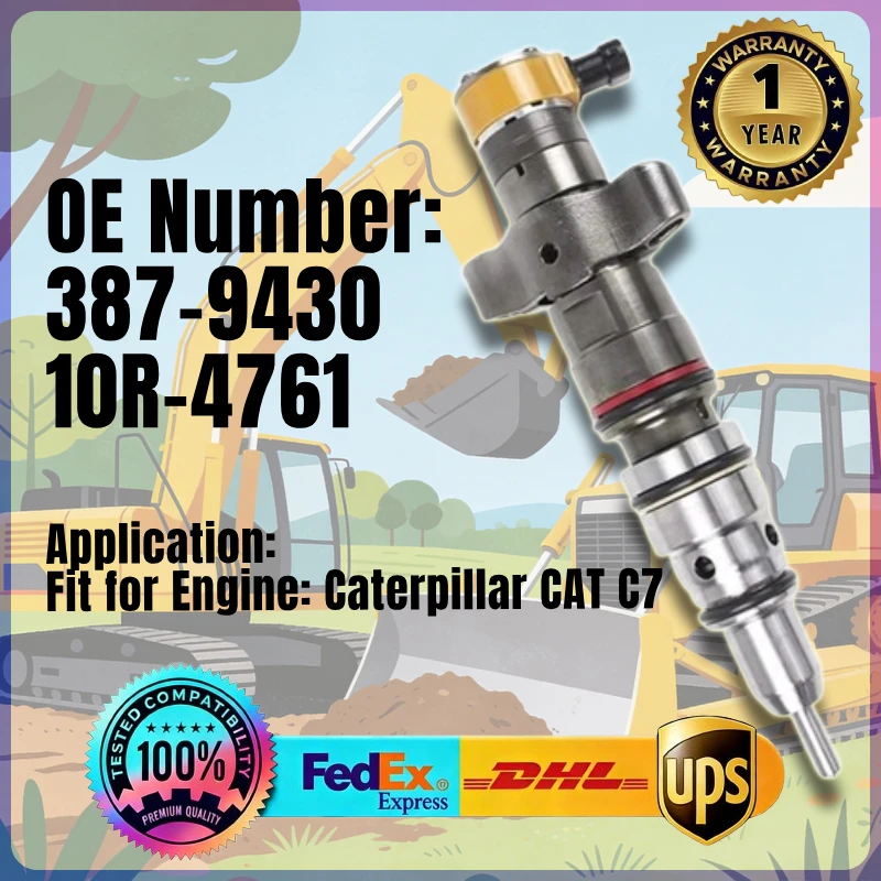 Fuel Injector 387-9430 10R-4761 10R4761 3879430 for Caterpillar CAT Engine C7