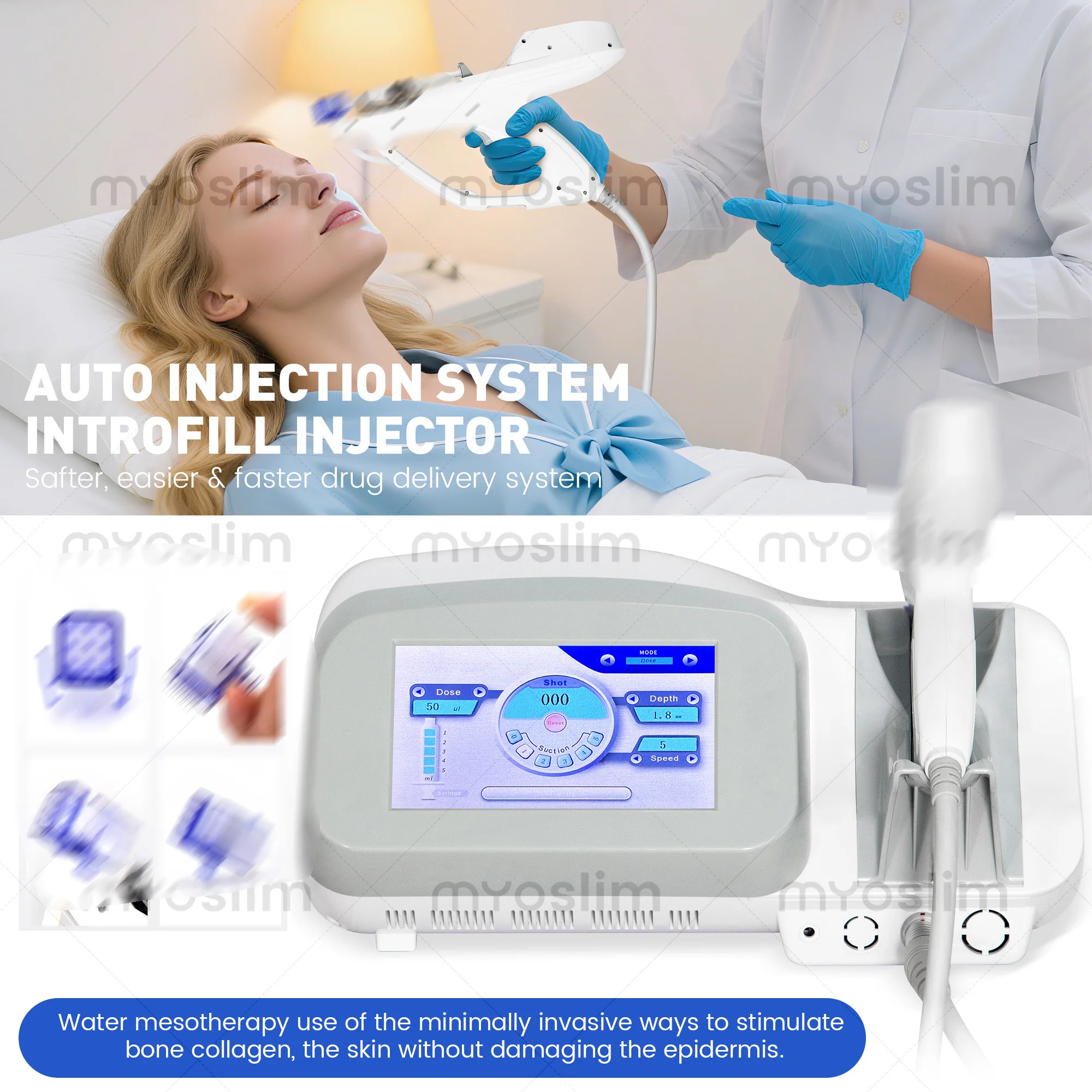 2025 New Skin Nutrition Delivery Water Machine Softens Wrinkles Hydrate Reduces Pores Smooth Tightens Skin Pigment Stain Removal