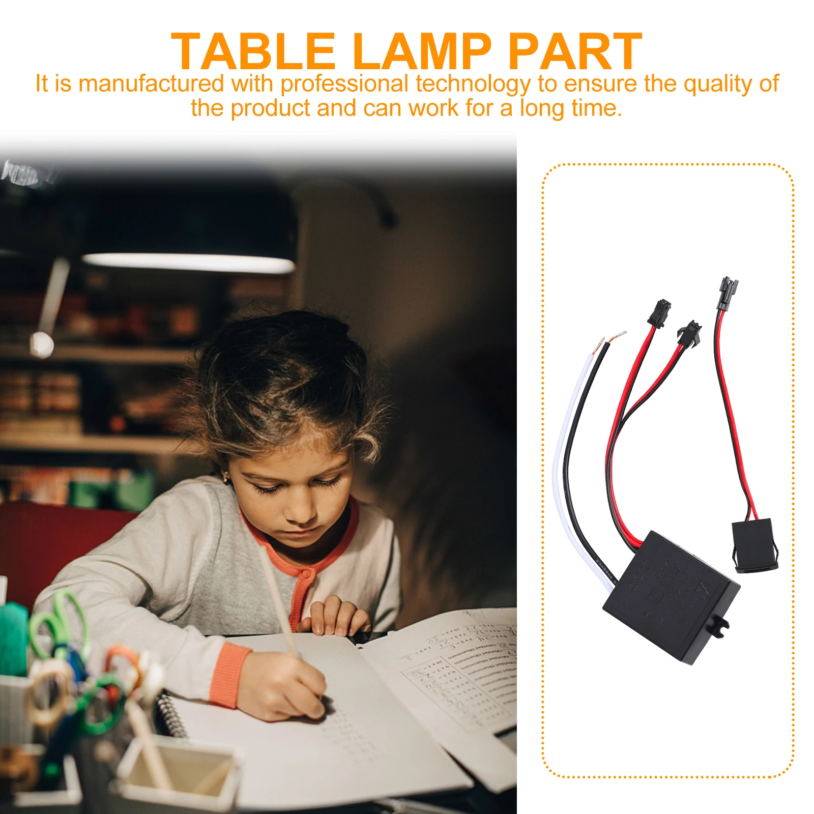 

1 set 1 Set Usb Adapter Premium Power Adapter For Desk Lamp Table Light Black Compact Durable Portable Easy Storage Home