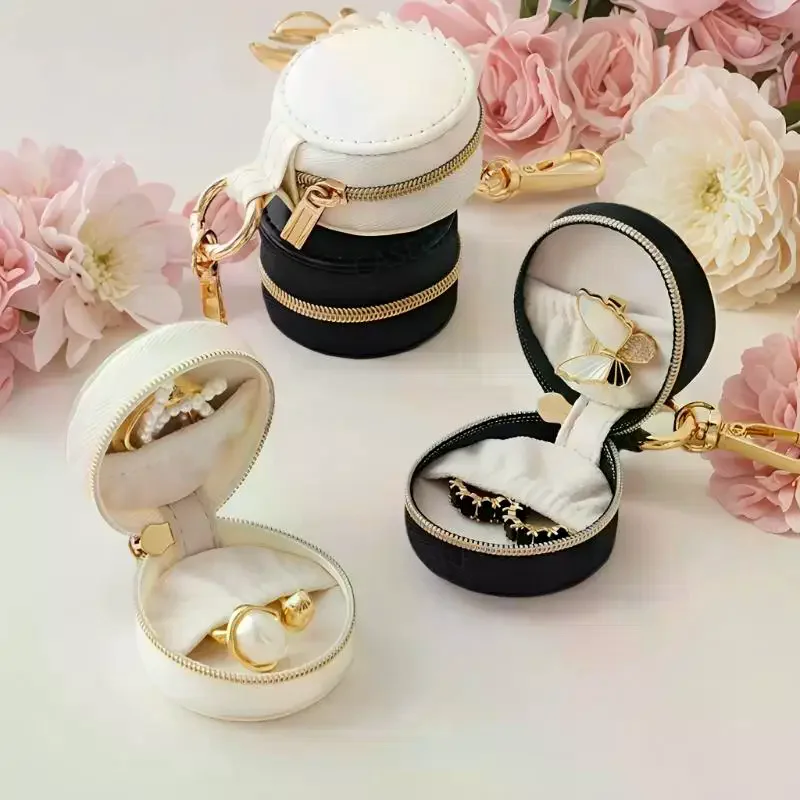 Jewelry Ring Holder Keychain - Portable Travel Sports Ring Keeper Case - Versatile Display Storage Organizer Box With Key Chain