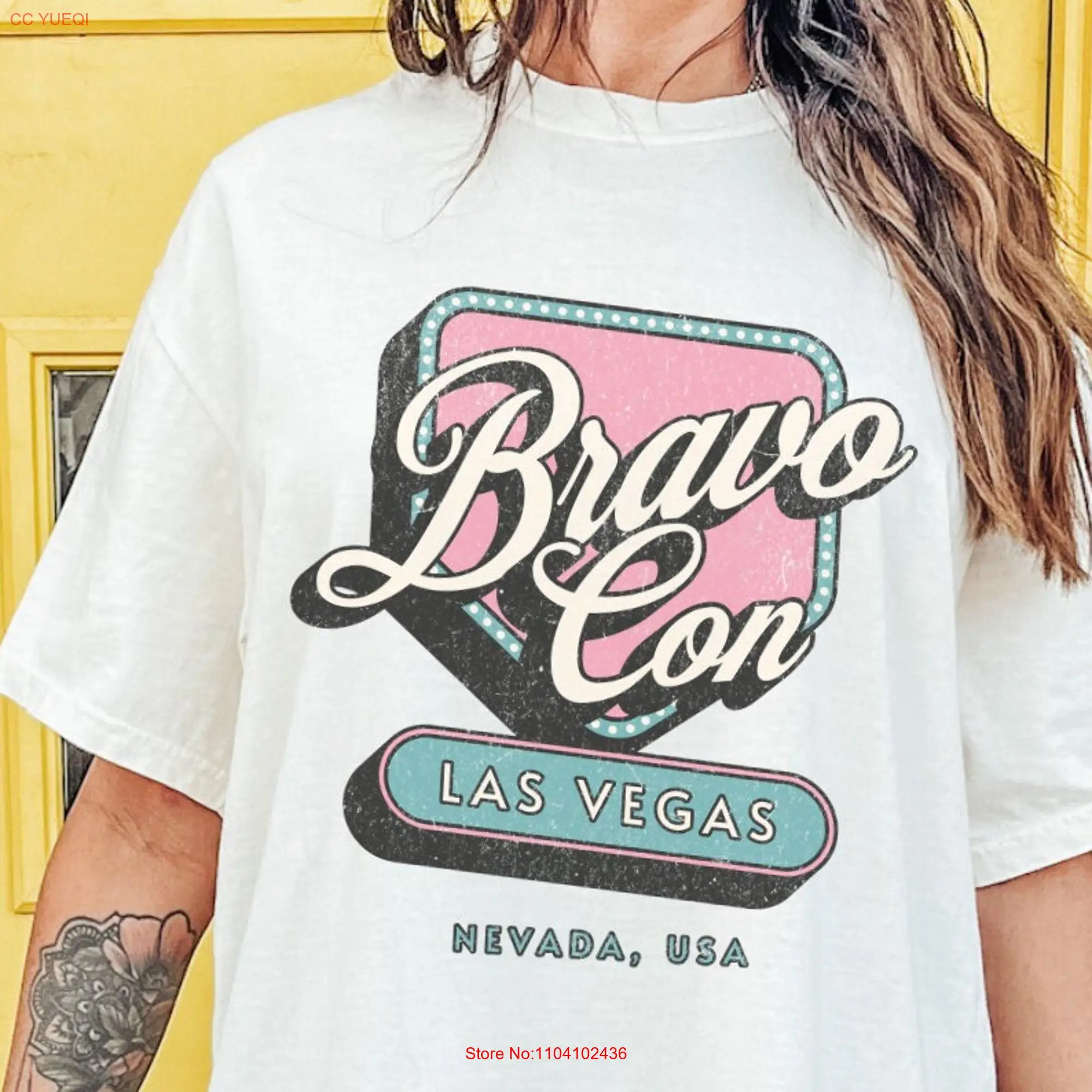 Bravocon Vintage Las Vegas Sign Garment Dyed T shirt Bravo TV s Real Housewives Vanderpump Rules Below Deck Summer House