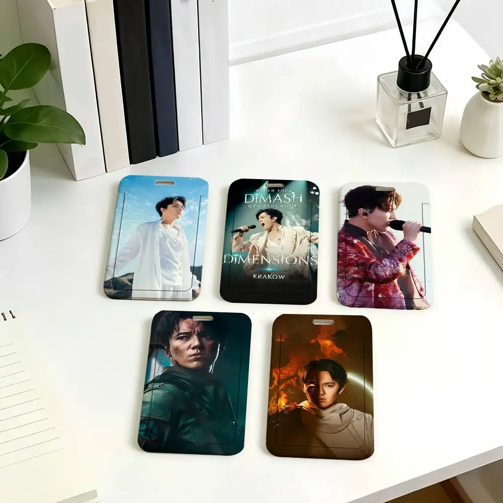 Singer D-Dimash Qudaibergen Card Holder Corporate Business Work Badge Holders Uisex Credit Bus Daily Commute ID Case